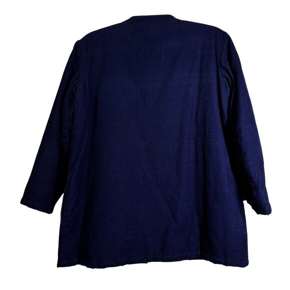 MADISON MATHEWS Jacket Medium Corduroy Quilted Mandarin Collar Loop Button - Picture 2 of 14